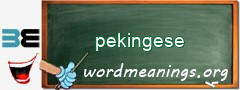 WordMeaning blackboard for pekingese